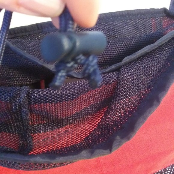 NWOT Lands End Kids rich red mesh beach bag - Picture 8 of 16